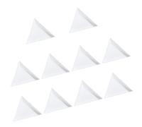 TOPPERFUN 10pezzi Piatti per Gioielli in Plastica Triangolari Strumenti per Creazione di Gioielli Perline e Accessori Bianco per Ordinare e Mescolare Piccoli Componenti
