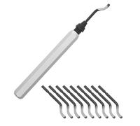 TOPPERFUN 11 Pezzi Kit di Attrezzi per Sbavatura con Lame in Acciaio ad Alta Velocità Strumenti per Rimozione Sbavature e Smussatura su Metallo Plastica Resina Rame e Tubi in PVC per
