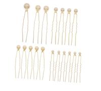 TOPPERFUN 18pezzi Fermagli Per Capelli Perle Forcine Per Chignon Accessori Per Capelli Da Sposa Bastoncini Per Lunghi Per Matrimoni e Eventi