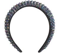 TOPPERFUN 1pezzi Copricapo Ampio Strass e Cristalli Fascia Per Capelli Retrò Cerchietto Design Luminoso e Brillante Per Feste Di Compleanno