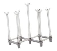 TOPPERFUN 1pezzi Vino Scolapiatti in Pp Supporto Per Calici Semplice e Portapiatti Grigio Ripiano Espandibile Stabile e Durevole Per Uso Domestico