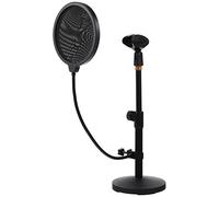 TOPPERFUN 1set Microfono Regolabile Da Tavolo Professionale Con Base Stabile e Clip Per Microfono Braccio Per Registrazione Studio e Streaming Live Accessorio Per Videomaker e