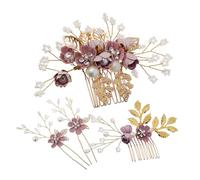 TOPPERFUN 1Set Pettini Laterali Floreali con per Sposa Comodi e Decorativi Accessori Eleganti per per Speciali