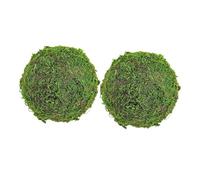 TOPPERFUN 2 Palline Decorative a Sfera Simulata in Muschio 10cm, Ornamenti da Giardino e Arredamento la Casa, Decorazioni Naturali per Matrimoni e Contenitori Decorativi