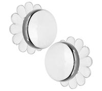 TOPPERFUN 2 Pezzi Accessori per Cappelli Ombrello FINE Sostituzione Superiore Fissaggio Parti con Tappo per ombrellone in plastica Raccordo per Tappo terminale dell'ombrellone Argento