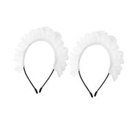 TOPPERFUN 2 Pezzi Accessorio per Costume da Cameriera con Dettagli Steampunk Cerchietto Elegante e Leggero per Cosplay Festa del Tè Compleanno e Halloween