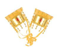 TOPPERFUN 2 Pezzi Cappello Dell'imperatore Cappello Asiatico Copricapo Cinese Costume Da Imperatore Cinese Giallo Plastica