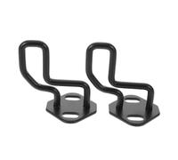 TOPPERFUN 2 Pezzi Ganci da Parete per Garage Nero in Ferro Supporto Heavy Duty e Gancio Versatile per Scale e Biciclette in Magazzino e Cantina