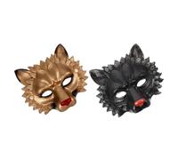 TOPPERFUN 2 Pezzi maschera del maschere maschera di cervo maschera per maschera di halloween maschera da cammello maschera mascherata d'oro maschera da topo pu
