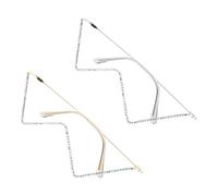 TOPPERFUN 2 Pezzi Montatura Occhiali V Triangolare con Pietre Decorative | Leggera e Resistente alla Deformazione, Decorazione Vistosa, per Feste e Incontri, Stile Europeo