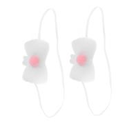 TOPPERFUN 2 Pezzi naso di coniglio accessori pasquali per costumi da coniglio costume da coniglio per maschera di coniglio accessori coniglio bianco da donna Peluche bianca