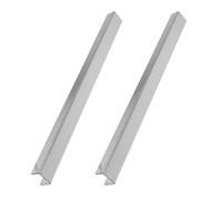 TOPPERFUN 2 Pezzi Protezione Bordi Armadio in Acciaio Inox Argento | Installazione Semplice, Design Nascosto, Difesa Antiusura, Tutela Anteriore Cassetto, per Mobili e Armadietti