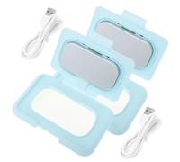 TOPPERFUN 2 pezzi Scaldasalviette Portatile per Scalda Salviette Umidificate con Temperatura Costante Riscaldatore Salviette in Abs Leggero per Casa Viaggio e Auto Protezione dal Freddo