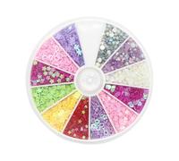 TOPPERFUN 2 Scatole Set Materiali per Nail Art Adesivi per Unghie a Stelle e Paillettes, 2 Scatole, Pvc, Stile Misto, per Manicure Fai da Te e Negozio Stili multipli