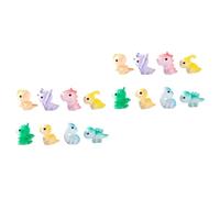 TOPPERFUN 2 Set Giocattoli Animali in Miniatura Shower Dinosauri Dinosauro Robot Lucertola Primo Decorazione Ornamento Paesaggistico Compleanno Resina 8 Pezzi*2