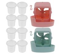 TOPPERFUN 2 Set Ventola Raffreddamento e Vassoio Incorporato per Rapido Raffreddamento e Umidificazione con Struttura Sospesa Crea Un'atmosfera Estiva Piacevole per Workstation e Camera da