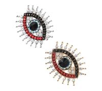 TOPPERFUN 2 Spille Spilla da Bavero Malocchio Vintage in Strass Argento e Oro Spilla Portafortuna per Sciarpa e Cardigan Gioielli da Donna per Feste e Uso Quotidiano