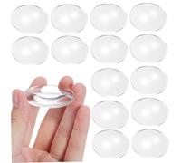 TOPPERFUN 20 Pezzi Lenti di Ingrandimento Portatili in Trasparente Ømmx Doppia Convessa per Gioielli Riparazioni Dettagliate e Lettura per Anziani