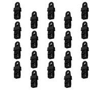 TOPPERFUN 20 Pezzi Tarp Clips Neri in Pp, Set di Accessori Fissaggio