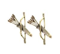 TOPPERFUN 2pezzi Spilla Vintage Uomo Forma e Freccia Realizzata in Lega di Zinco Durevole Accessorio di Moda per Abiti Sciarpe Gilet e Colletti