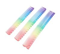 TOPPERFUN 3pezzi Pettini Da Parrucchiere Colorati Per Taglio e Styling Professionale Pettine Per Capelli Ricci e Lisci Dentatura Tonda Anti-graffio Per Tutti i Tipi Di Capelli Bagnati e Secc