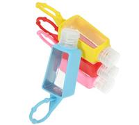 TOPPERFUN 4 Pezzi Bottiglie da Viaggio in Plastica da 30ml Custodia in Silicone, Portatili di Perdite, Contenitori per Cosmetici Personali Colore Casuale