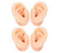 TOPPERFUN 4 Pezzi Orecchio in Silicone Morbido per Pratica Piercing Riproduzione Realistica Supporto Flessibile per Esposizione Orecchini e Accessori per Gioiellerie e Formazione