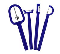 TOPPERFUN 4 pezzi Strumenti per Esercizi Punta della Lingua in Acciaio e Plastica per Tonificazione Muscolare Orale per Adulti Trainer per Articolazione e Pronuncia Blu