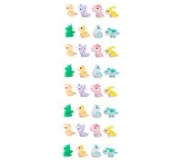 TOPPERFUN 4 Set Mini Dinosauro Giocattoli di Dinosauro Compleanno Dinosauri Figurina Lucertola Dinosauro Robot Primo Piccolo Shower Figurine Resina 8 Pezzi*4