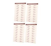 TOPPERFUN 4fogli Adesivi Sopracciglia Realistici Adesivi Temporanei Impermeabili Sopracciglia Strumento Trucco Naturali Finte Kit Finte