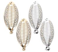 TOPPERFUN 4pezzi Fermaglio Sagoma Di Pesce Fermaglio Per Capelli Banana Per Raccolto Tensione Materiale Resistente Per Lavoro Feste Giochi in Spiaggia Oro Argento Ciascuno