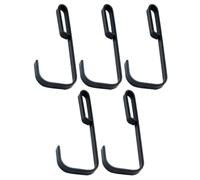 TOPPERFUN 5 Pezzi Gancio Multiuso in Metallo Nero Escursionisti | Organizza Accessori, Evita Cadute, Montaggio Rapido, Uso Esterno nel Cortile, per Telemetri e Borse