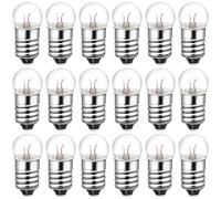 TOPPERFUN 50 Pezzi Lampadina Leggera e Dimmerabile per Esperimenti Elettrici in Vetro Argento E10 per Attrezzature Scientifiche e Studenti di Scuola Primaria