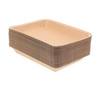 TOPPERFUN 50 Pezzi Vassoi in Carta Usa e Getta per Cibo Stampa Rettangolare in Carta Kraft Resistenti e Facili da Trasportare per Buffet Barbecue e Eventi per Snack e Frutti di Mare