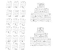 TOPPERFUN 50pezzi Ghiaccio Trasparenti Riutilizzabili Cubetti Ghiaccio Artificiali Per Oggetti Per Fotografia Decorazioni Per Bevande e Cucina