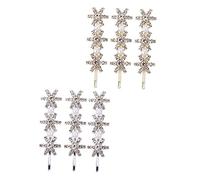 TOPPERFUN 6 Pezzi Fermagli Per Capelli Cristalli Scintillanti Forcine Di Cristallo Alla Moda Fermagli Per Capelli Perle in Lega Resistente Accessori Da Viaggio