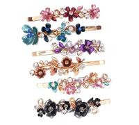 TOPPERFUN 6 Pezzi Mollette per Chioma Fiori in Rame Clip per Chioma Donna Affidabili e Resistenti per Molte Occasioni Colore Casuale