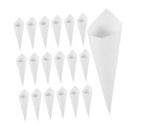 TOPPERFUN 60 Pezzi Coni Porta Riso Matrimonio in Carta Kraft Bianca Coni Portaconfetti Eleganti per Decorazioni Matrimonio e Festa Facile Organizzazione