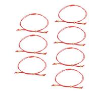 TOPPERFUN 7pezzi Braccialetto Di Corda Rossa Braccialetto Portafortuna Regolabile Bracciale Intrecciato Decorazione Da Polso Unisex Adatto Per Compleanni Lauree Matrimoni e Regali Di Famigli