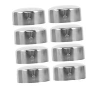 TOPPERFUN 8 Pezzi Copertura del Bracciolo Protezioni del Cappuccio Terminale del Binario Capsini della Scala Tappo a Scala Spine Hardware Tappi di Fine Argento Acciaio Inossidabile