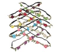 TOPPERFUN 8 Pezzi Fasce Boho Elastiche per Donne e Bambine Coroncine Floreali per Nozze in Spiaggia e Feste Fatate Accessori Capelli Personalizzabili per Damigelle e Ragazze
