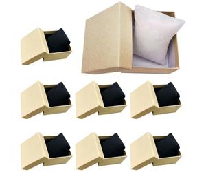 TOPPERFUN 8 Scatole Porta Orologi in Carta Kraft Coperchio, Contenitori per Gioielli e Custodie da Viaggio Leggere e Compatte, Set Decorativo per Esposizione e Conservazione Orologi