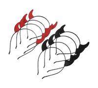 TOPPERFUN 8pezzi Circonferenza di Diavolo Corna Glitterate Cerchietto per Capelli di Design Accattivante Comfort per Tutta la Notte Accessorio per Travestimenti da Costume di Carnevale