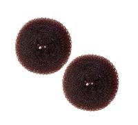 TOPPERFUN Accessori Per Chioma Raccolti 2 Pezzi Ciambelle Per Chioma Medie Marrone, Strumento Per Chignon Finto Resistente in Nylon, Creatore Di Panini Per Acconciature Rapide Quotidiane e Da Evento