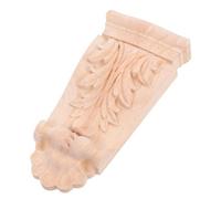 TOPPERFUN Applique in Intagliato Decorativa per Mobili Mensola Angolare in Massello 10x20cm Modanatura Ornamentale in Europeo per Soggiorno e Camere da