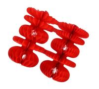 TOPPERFUN Arredamento Felice Decorazioni in Stile Cinese Decorazioni a Nido d'Ape Palline a Nido d'Ape Lanterne Nuziali Decorazioni Cinesi per la Festa Lanterna Rossa Carta Rosso