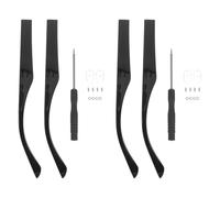 TOPPERFUN Aste per Occhiali 2 Paia 9,5 MM Nero Morbide e Confortevoli per Uso Prolungato Accessori di Riparazione