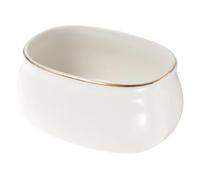 TOPPERFUN Barattolo in Ceramica Bianco per Conservazione Zucchero e Bustine di Tè Coperchio, Contenitore per Condimenti e Portaoggetti per Cucina e Casa, Resistente e Facile da Pulire,