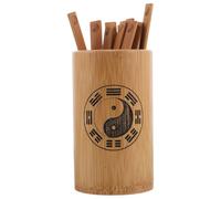 TOPPERFUN Bastoncini Divinatori i Ching in bambù e Legno, Kit di Divinazione Secchiello Tradizionale, Design Portatile, per Educazione Culturale, Casa e Ufficio
