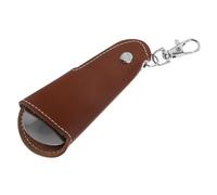 TOPPERFUN Calzascarpe in Metallo Con Portachiavi Calzascarpe Corto Con Manico Ergonomico in Acciaio Inossidabile e Pelle Sintetica Da Viaggio Per Donne Incinte e Anziani Dimensioni Compatte Tascabili